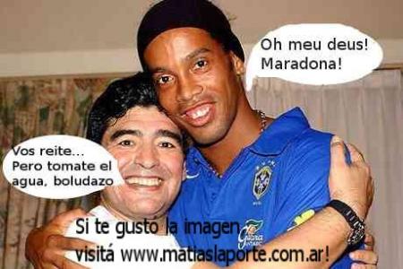 � maradona avec ronaldinho � par mehdi_78