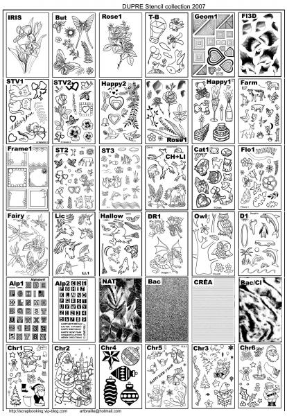 COLLECTION STENCIL 2008 par scrapbooking blog ()