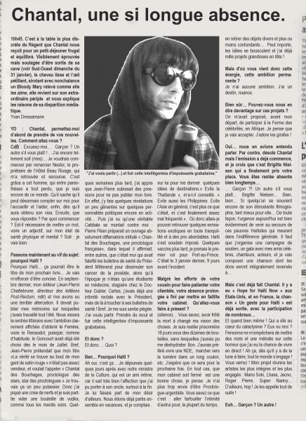 Mon retour d'Ha�ti - Interview Sud-Ouest - 4 f�vrier 2010.