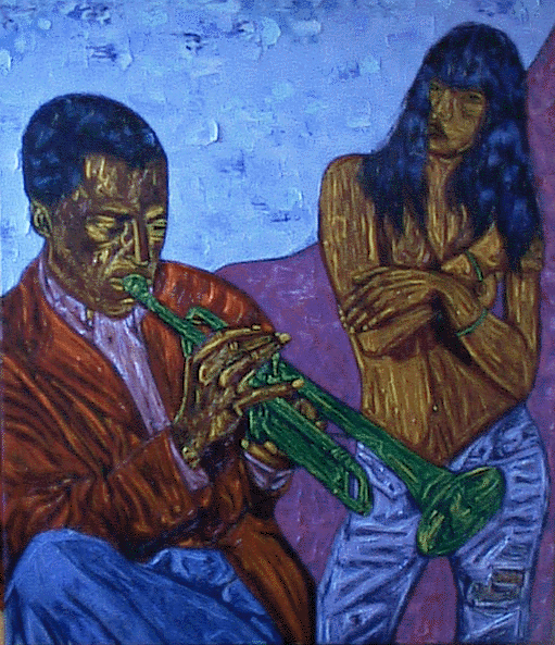 DARK SHADOWS (huile sur toile 73 x 60 cm )