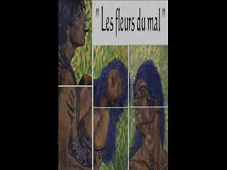 LES FLEURS DU MAL ( poliptyque huile sur carton 6 x ( 40 x 30 cm ) )