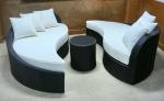 mobilier de jardin en resine tressee