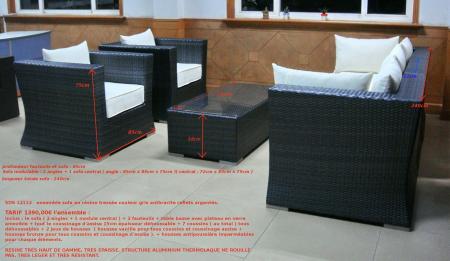 mobilier de jardin en resine tressee