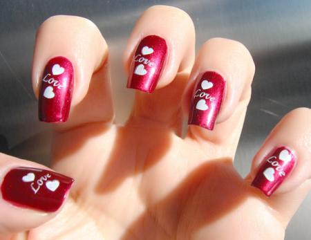 Stamping love avec coeur au konad M2
