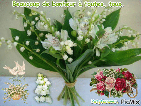 Beaucoup de bonheur &agrave; vous toutes, tous en ce mois de mai qui arrive.