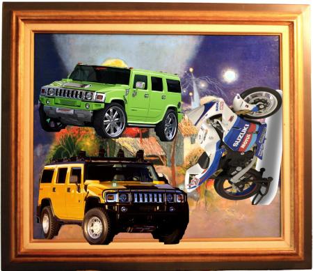 mes deux HUMMER et mon ROUTIER