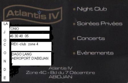 L ATLANTIS CLUB /LE REX CLUB /LA JOCONDE DIVINCIA 