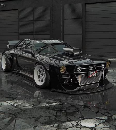 '67 Ford Mustang x Nissan GTR-R32 Skyline