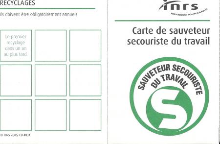 CARTE DE SAUVETEUR