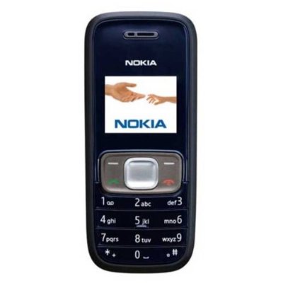 t&eacute;l&eacute;phone NOKIA 1209 de couleur bleue;