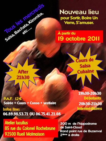 Cours +  Soir&eacute;e Salsa &agrave; l'Atelier