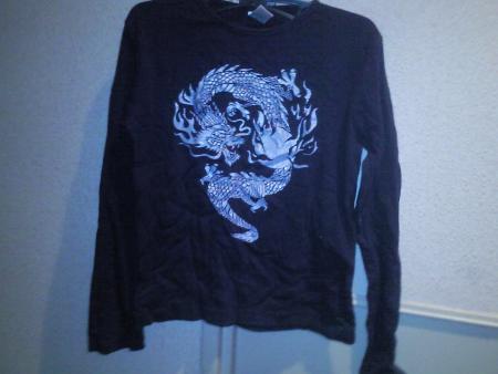 tee shirt manche longue bleu marine 