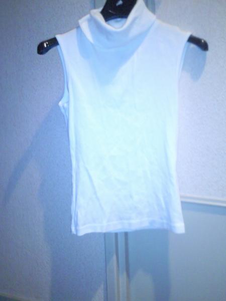 sous pull blanc a col roul&eacute;