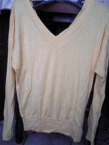 TEE SHIRT A MANCHE LONGUE JAUNE