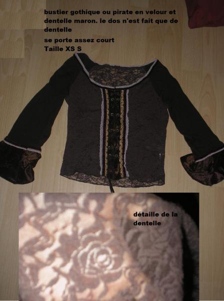 Bustier gothique maron