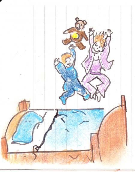 jumping on the bed